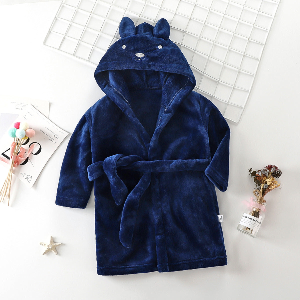 Kids Coral Fleece Winter Robe – Thick Flannel Bathrobe | Soft Warm Sleepwear for Boys & Girls