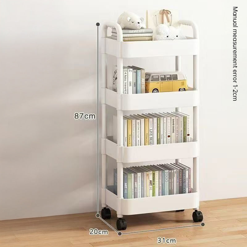 Multi‑Layer Wheeled Utility Cart – Space‑Saving Storage for Home, Kitchen & Bathroom