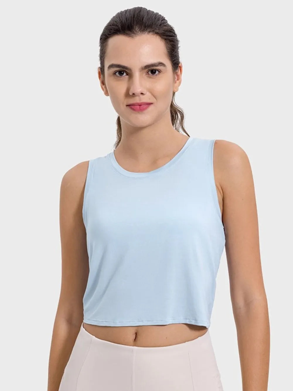 Drawstring Cutout Active Tank Top - Women's Workout Shirt with Stretch | Gym Wear