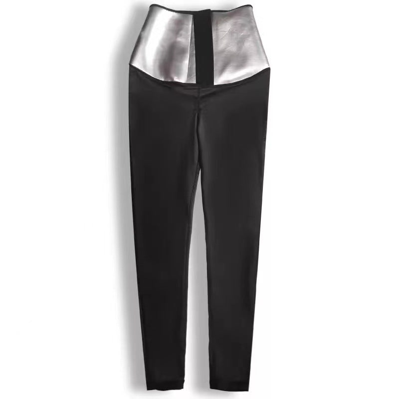 High Waist Compression Yoga Pants - Tummy Control Cropped Leggings