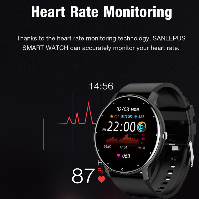 ZL02 Smart Fitness Tracker - Heart Rate Blood Pressure Monitor