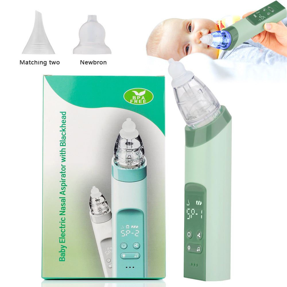 Electric Baby Nasal Aspirator – 3 Suction Levels with Music & Lights | Rechargeable Nose Cleaner