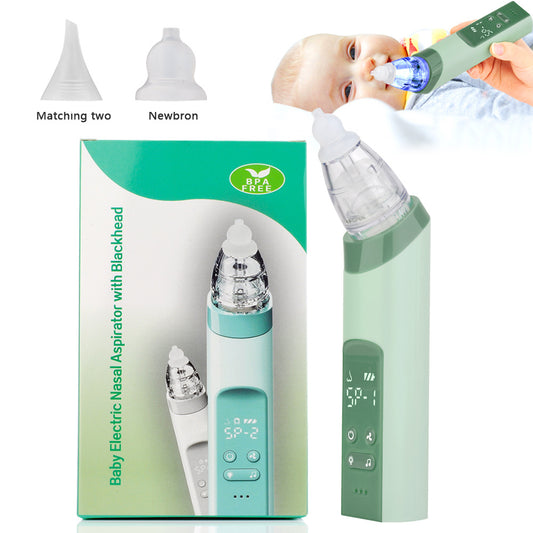 Electric Baby Nasal Aspirator – 3 Suction Levels with Music & Lights | Rechargeable Nose Cleaner