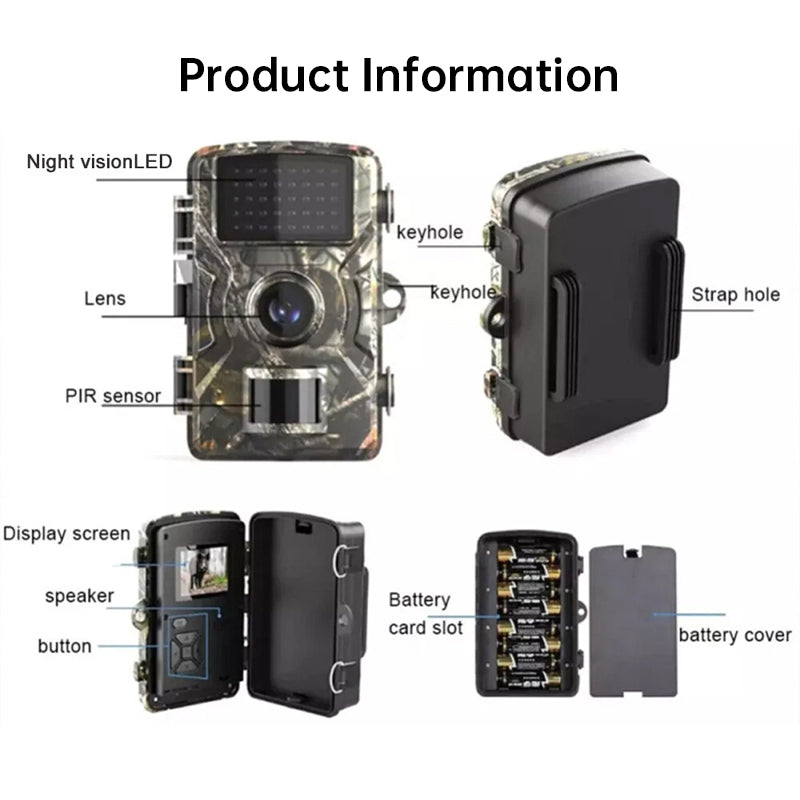 Outdoor 4G SIM Solar Trail Camera – Night Vision & Motion Detection