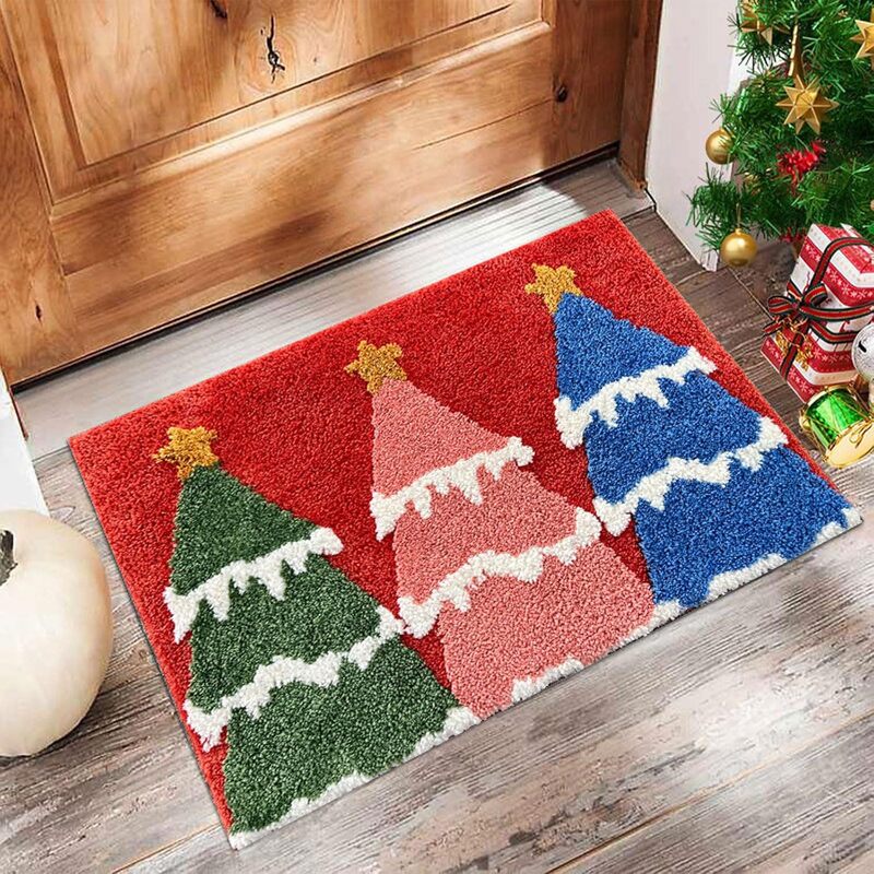 Christmas Welcome Mat - Gingerbread Reindeer Non-Slip Doormat