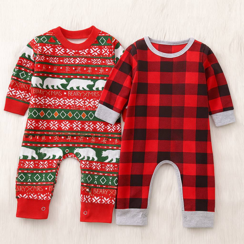 Christmas Santa Baby Romper – cozy winter outfit