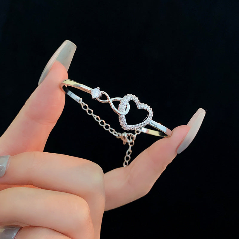 Infinity Heart Bracelet for Daughter - Birthday Gift with Gift Box
