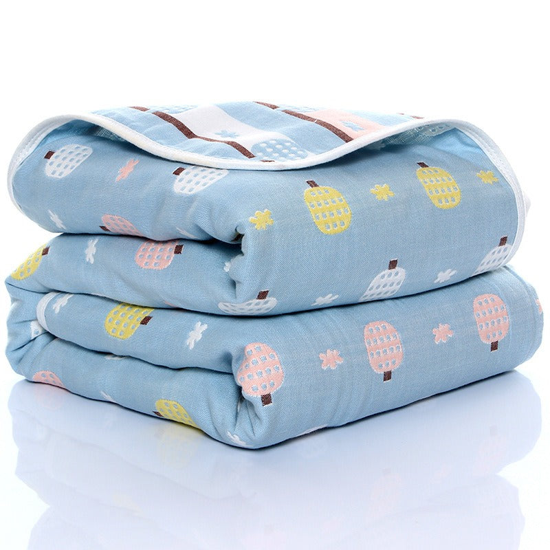 6‑Layer Baby Gauze Blanket – Soft Muslin Bath Towel & Multi‑Use Swaddle | 110×110 & 120×150 cm