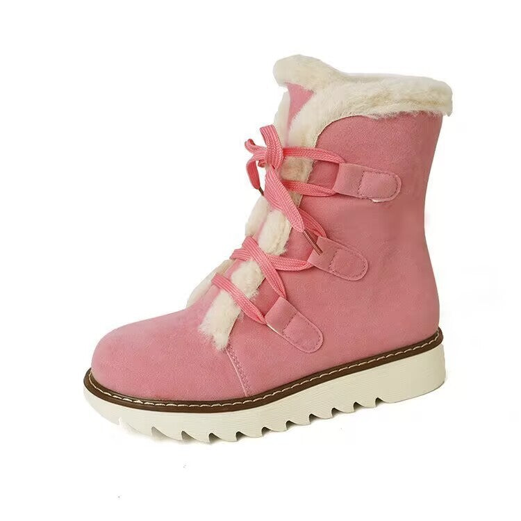 Women's Warm Snow Boots - Lace-Up Waterproof Winter Boots | XpressFamilyGo
