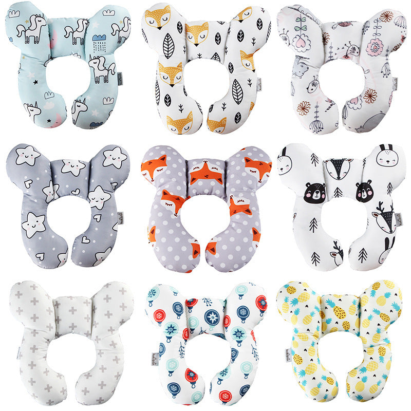 Baby Head Support U‑Shaped Pillow – Car Seat & Stroller Neck Protection | Infant Sleeping Cushion