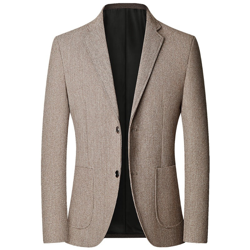 Men's Casual Suit Jacket - Classic Single-Breasted Dad Style (Multiple Colors)