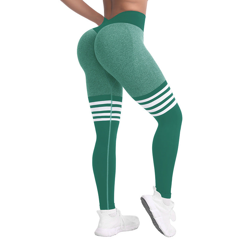 High Waisted Seamless Yoga Pants - Peach Hip Lifting Fitness Leggings