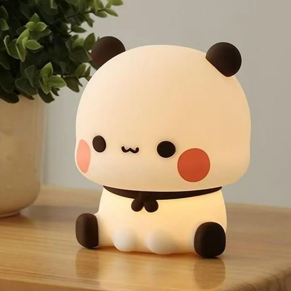 Cute Panda Night Light LED Squishy - 3 Modes Dimmable Touch Lamp for Baby & Kids Bedroom