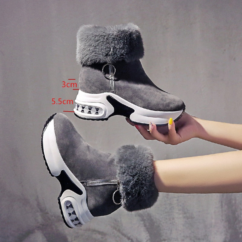 Women’s Warm Plush Ankle Winter Boots | Non‑Slip Cozy Fashion Shoes