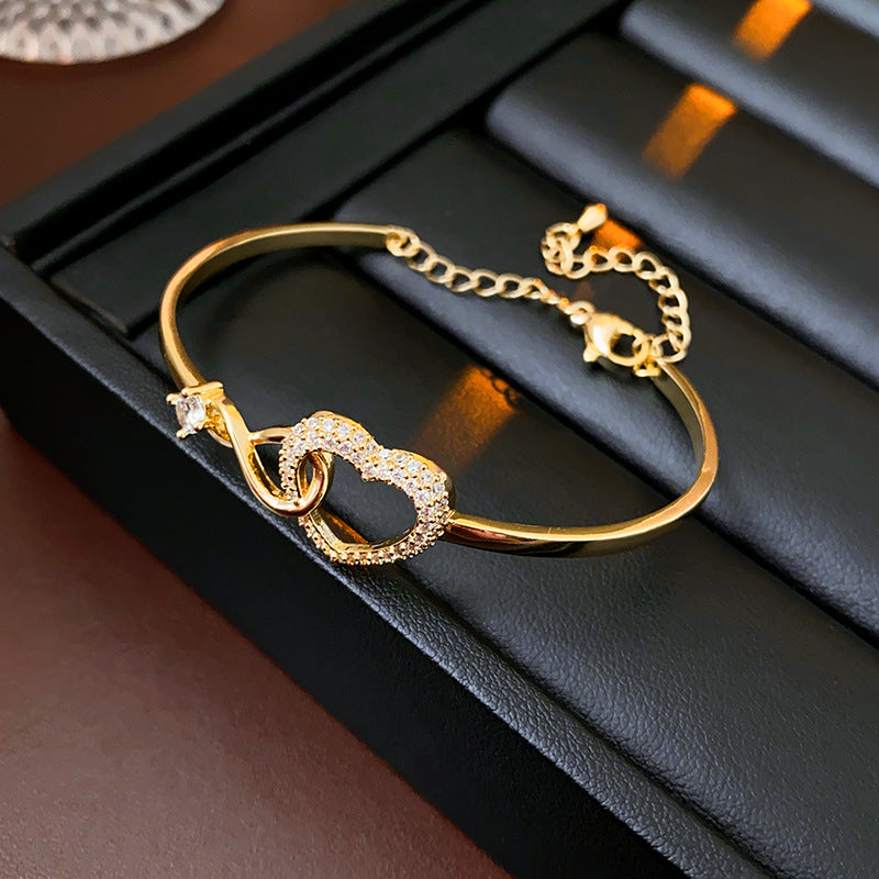 Infinity Heart Bracelet for Daughter - Birthday Gift with Gift Box