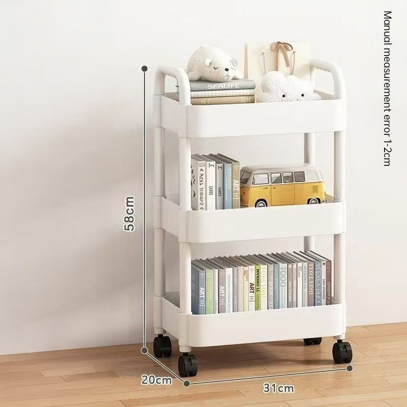 Multi‑Layer Wheeled Utility Cart – Space‑Saving Storage for Home, Kitchen & Bathroom