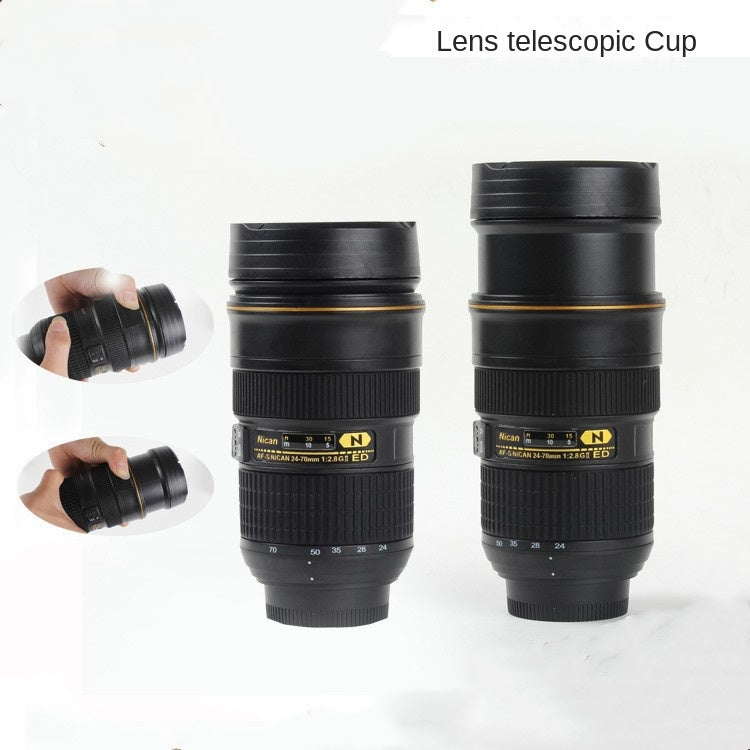 Camera Lens Coffee Mug - Stainless Steel Photographer Gift Cup | DSLR Lens Design