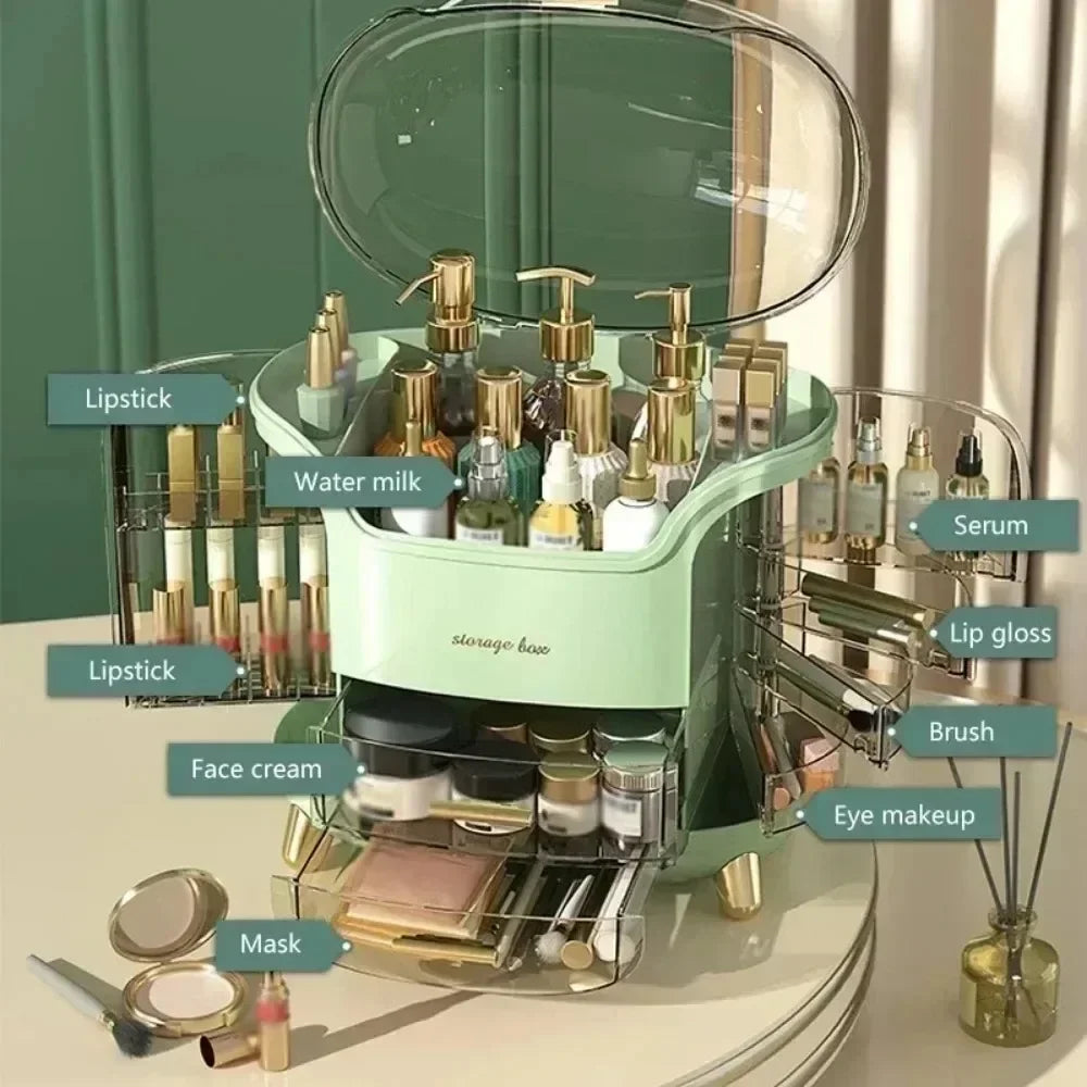 Acrylic Multi‑Layer Makeup Organizer · Organizador de Maquillaje Acrílico Multicapa