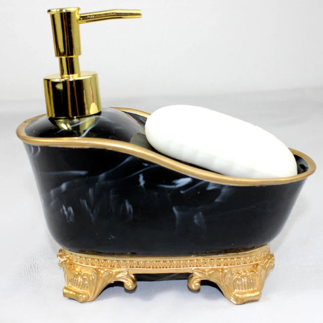 Resin Bathtub-Shaped Soap Dispenser – European Style Liquid Bottle for Bathroom & Sink