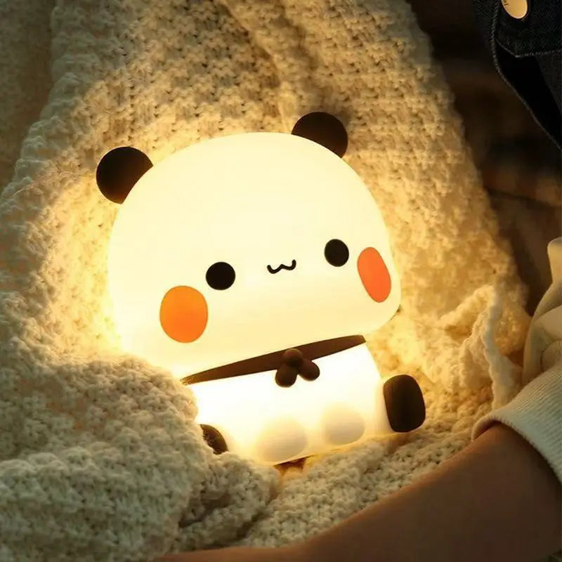 Cute Panda Night Light LED Squishy - 3 Modes Dimmable Touch Lamp for Baby & Kids Bedroom