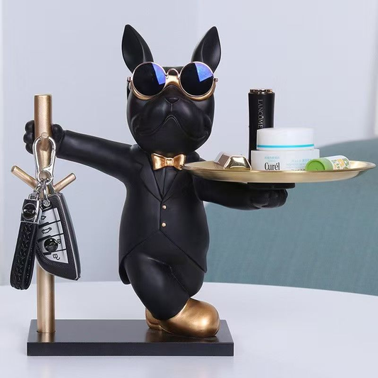 Hanging Dog Key Storage Organizer - Decorative Wall Mount for Entryway & Shoe Cabinet