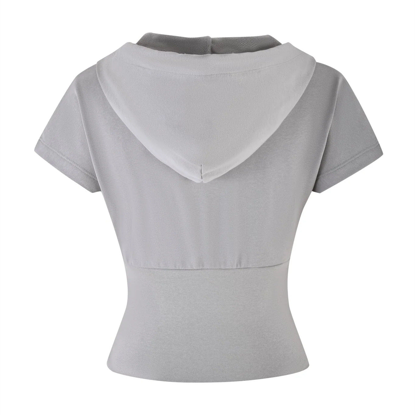 Half Zip Hooded Sports Top - Women's V-Neck Athletic Shirt | Slim Fit Activewear