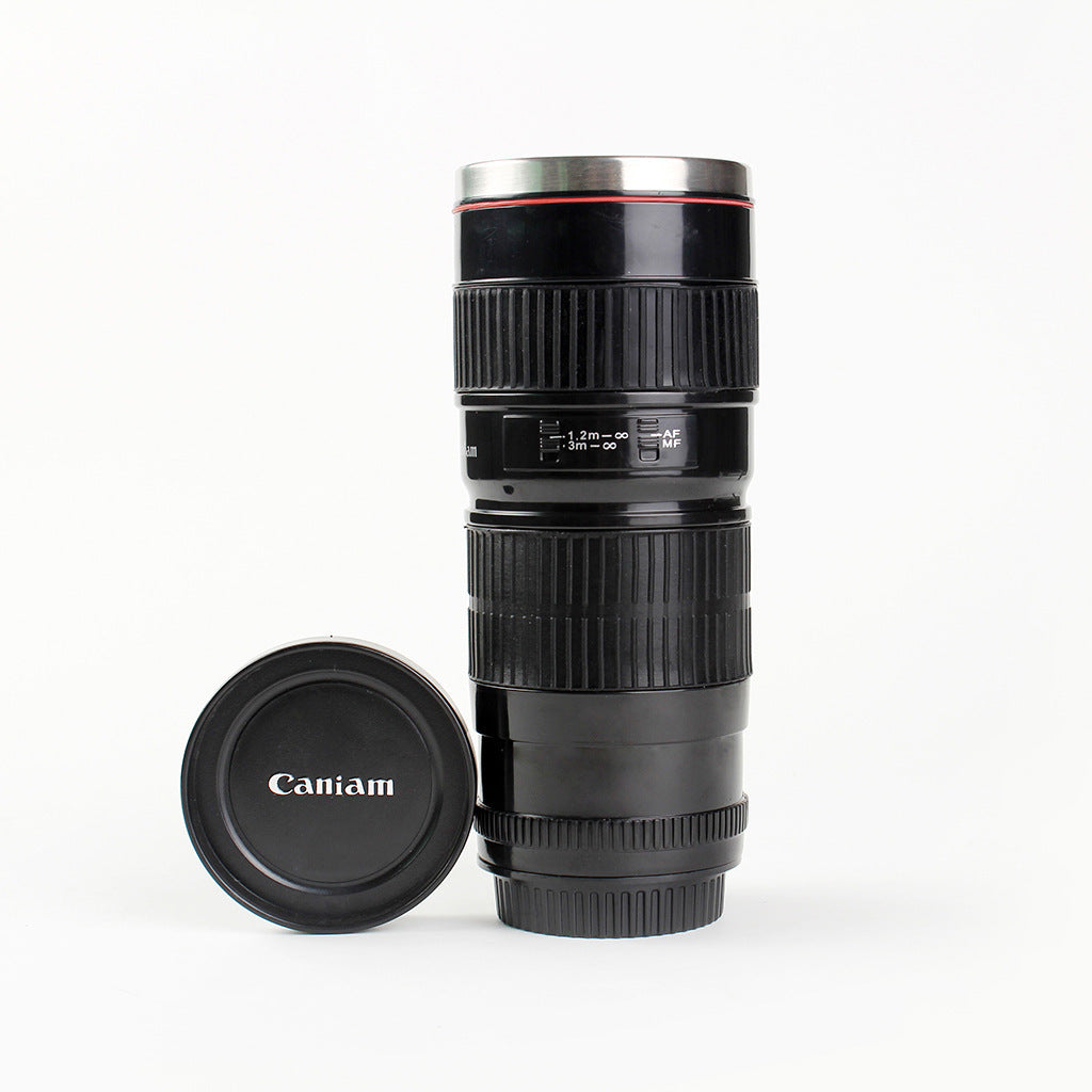 Camera Lens Coffee Mug - Stainless Steel Photographer Gift Cup | DSLR Lens Design