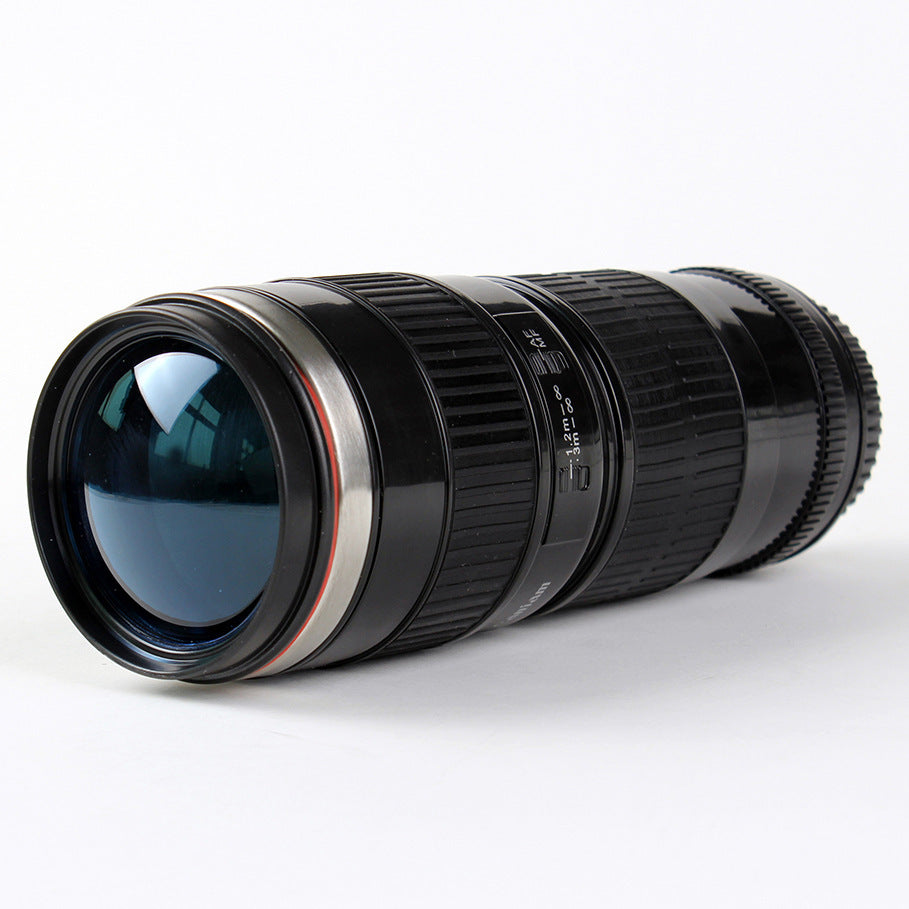 Camera Lens Coffee Mug - Stainless Steel Photographer Gift Cup | DSLR Lens Design