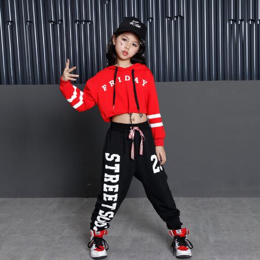 Girls Hip Hop Dance Outfit – Long Sleeve Performance Set HipHop Dance