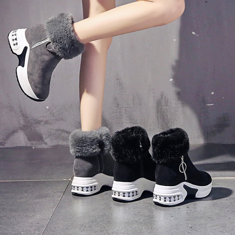 Women’s Warm Plush Ankle Winter Boots | Non‑Slip Cozy Fashion Shoes