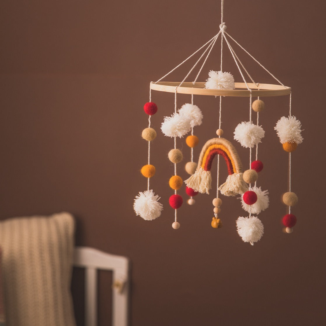 Baby Crib Hanging Toy – Soft Musical Bedside Bell for Newborns