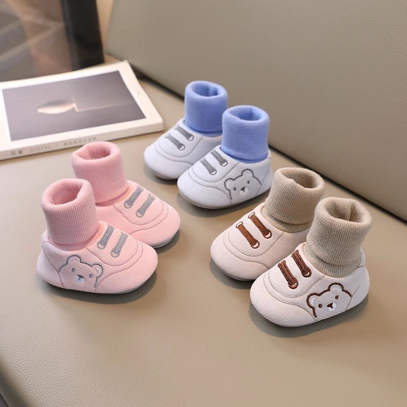 Warm Baby Cotton Shoes – Anti‑Slip Soft Walking Shoes for 0–12 Months | Cozy Winter Booties