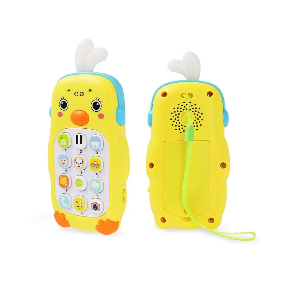 Baby Musical Phone Toy – Soft Light & Sound Learning Phone with Teether | Infant Early Education Toy