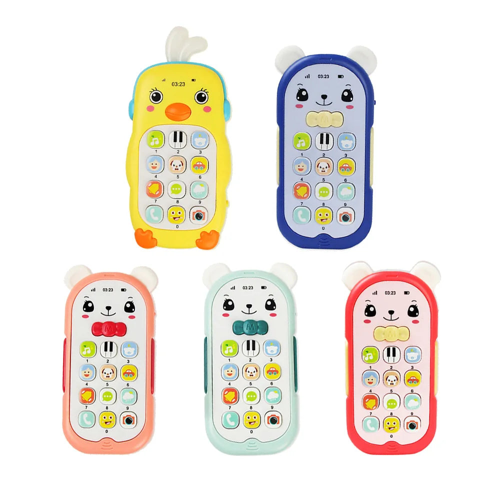 Baby Musical Phone Toy – Soft Light & Sound Learning Phone with Teether | Infant Early Education Toy