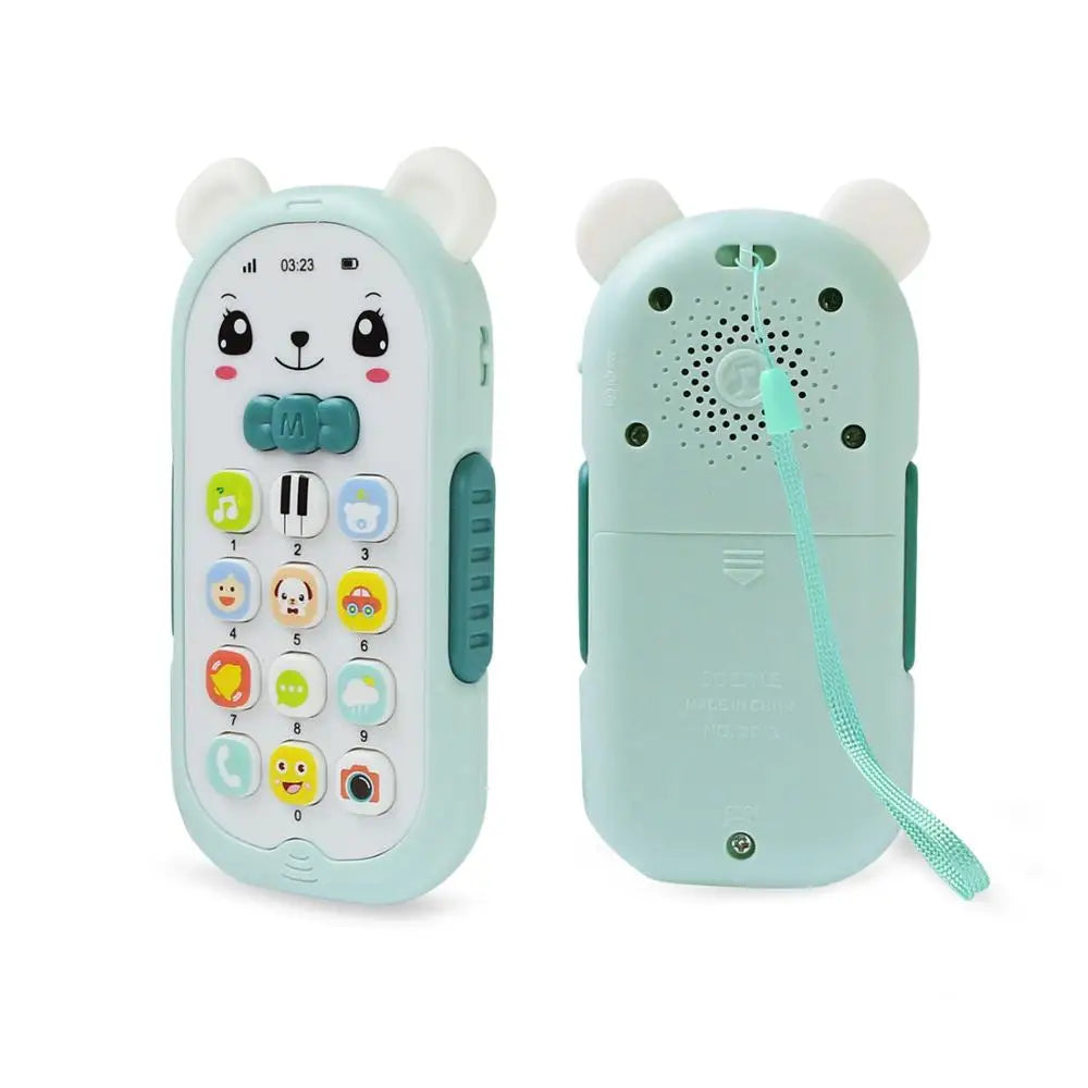 Baby Musical Phone Toy – Soft Light & Sound Learning Phone with Teether | Infant Early Education Toy