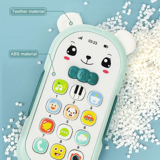 Baby Musical Phone Toy – Soft Light & Sound Learning Phone with Teether | Infant Early Education Toy