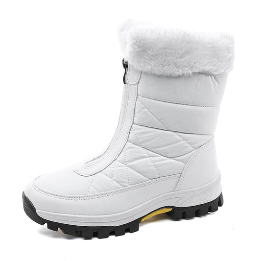 Women’s Thick Winter Snow Boots – Warm Velvet Lined Mid‑Calf Cotton Shoes | Anti‑Slip Outdoor Boots