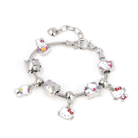 Cute Kitty Cat Bracelet - Anime Girl DIY Charm Bracelet | Best Friend Gift