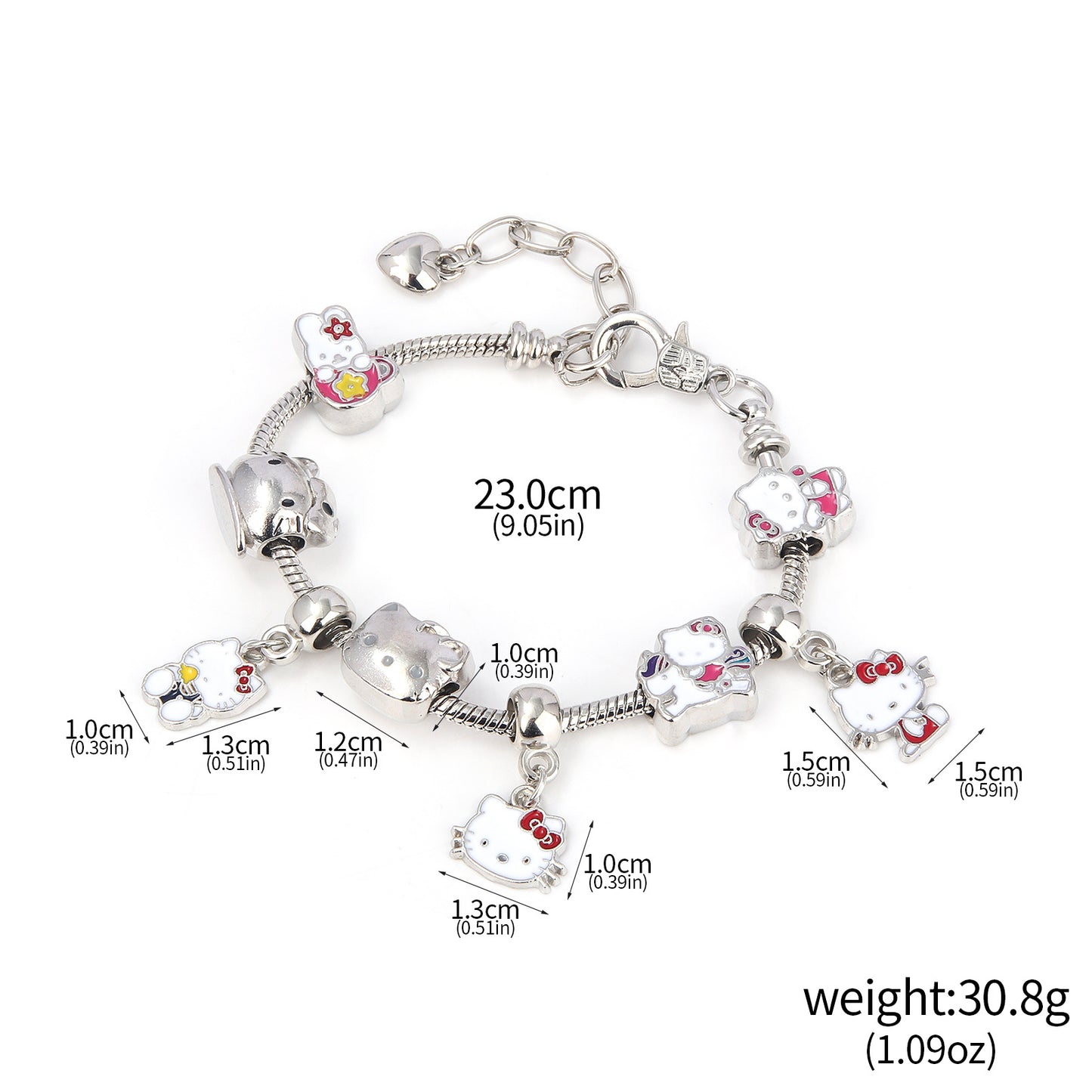 Cute Kitty Cat Bracelet - Anime Girl DIY Charm Bracelet | Best Friend Gift