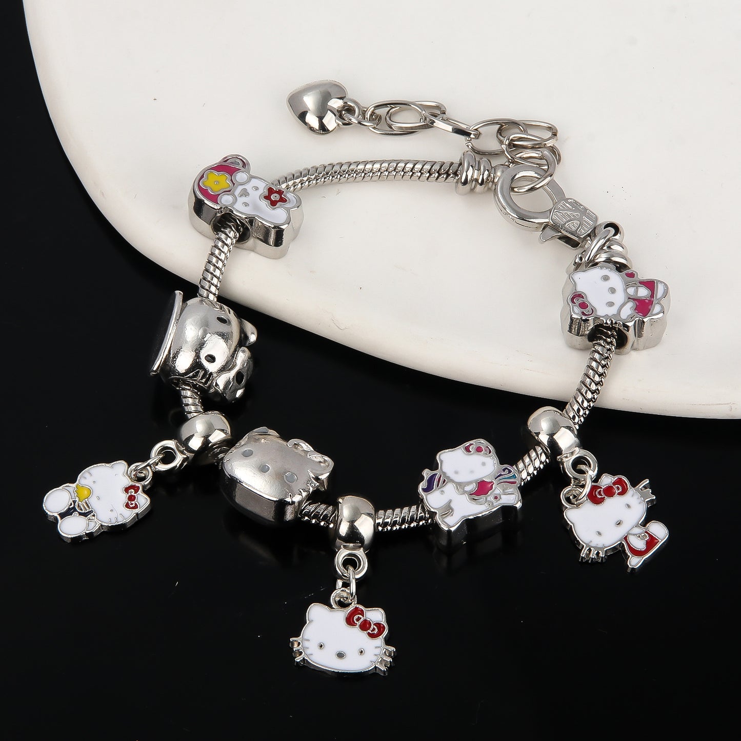 Cute Kitty Cat Bracelet - Anime Girl DIY Charm Bracelet | Best Friend Gift