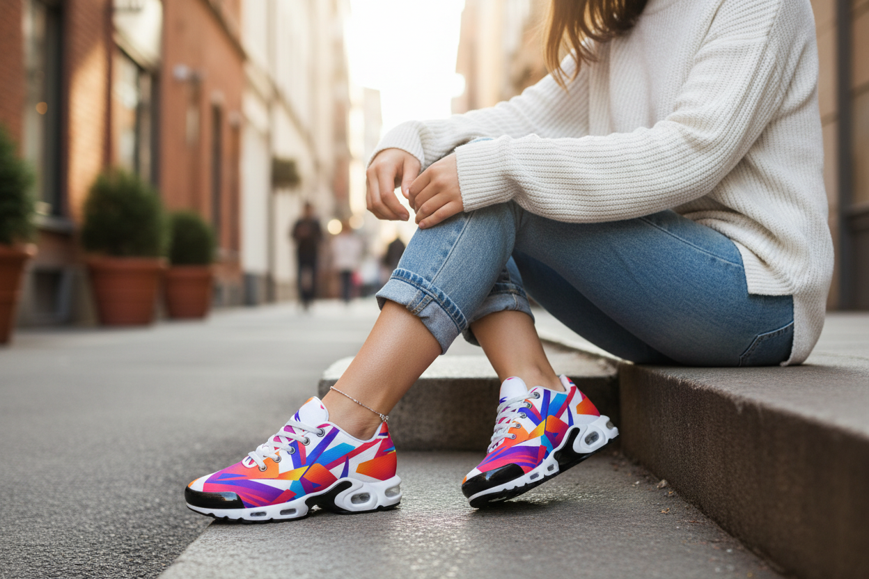 Close up sneakers urbano