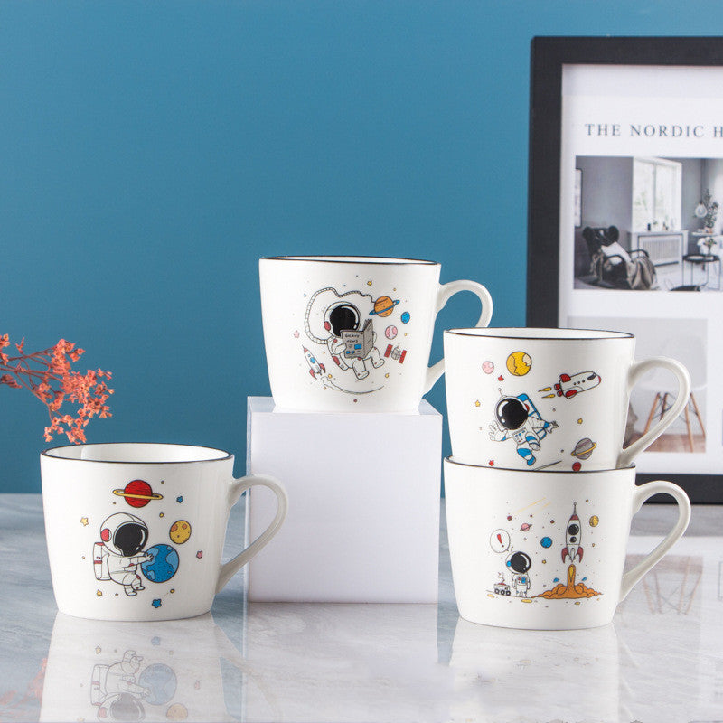 Creative Astronaut Mug – Spaceman Ceramic Coffee Cup | Planet Design Gift