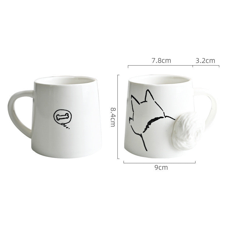 Cute Cartoon Ceramic Mug – Animal Coffee Cup | Rabbit, Cat & Dog Design