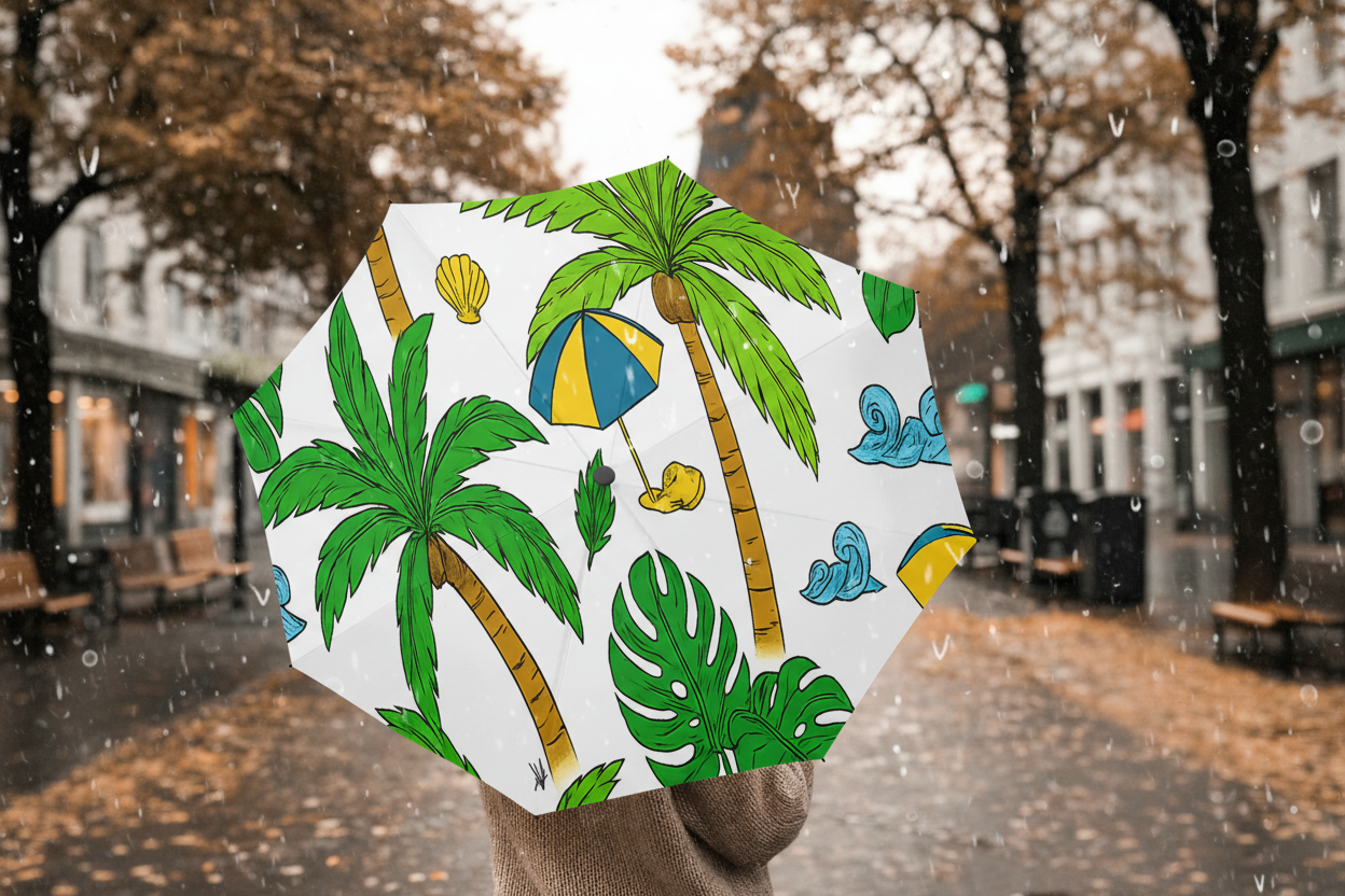 Tropical Umbrella - City Rain